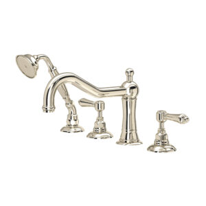 ROHL Acqui® 4-Hole Deck Mount Tub Filler In Polished Nickel