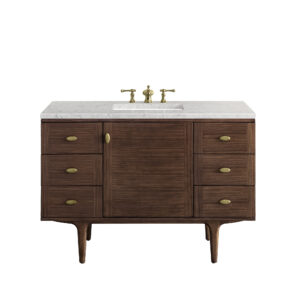 Amberly 48" Single Vanity, Mid-Century Walnut