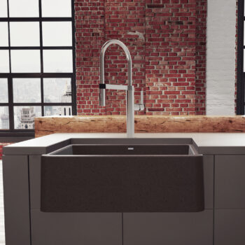 Blanco Ikon SILGRANIT 30" Single Bowl Apron-Front Farmhouse Sink - Café - Image 3