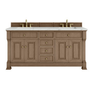 Brookfield 72" Double Vanity, Pecan