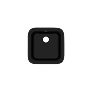 ROHL Allia™ 18″ Fireclay Single Bowl Bar/Food Prep Kitchen Sink In Satin Black