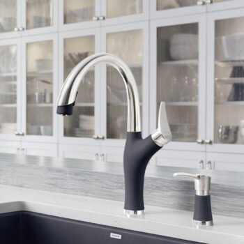 Blanco Artona Pull-Down Dual-Spray Kitchen Faucet 1.5 GPM - PVD Steel/Anthracite - Image 4