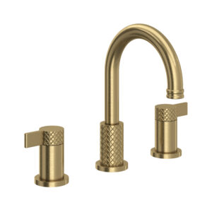 ROHL Tenerife™ Widespread Lavatory Faucet With C-Spout In Antique Gold