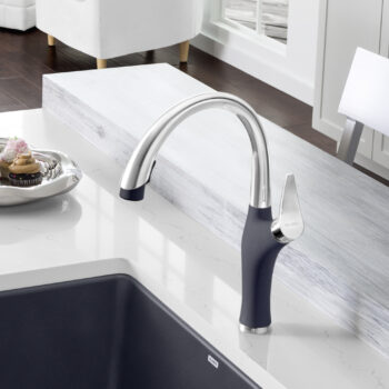 Blanco Artona Pull-Down Dual-Spray Kitchen Faucet 1.5 GPM - PVD Steel/Anthracite - Image 6