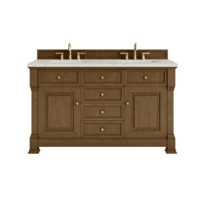 Brookfield 60" Double Vanity, Honey Oak