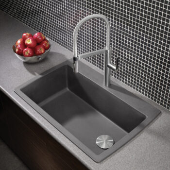 Blanco Diamond SILGRANIT 33.5" Super Single Dual Mount Kitchen Sink - Cinder - Image 2
