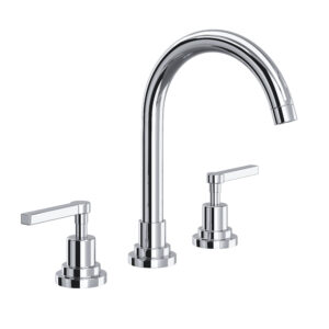 ROHL Lombardia® Widespread Lavatory Faucet With C-Spout In Polished Chrome