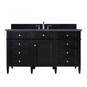Brittany 60" Single Vanity, Black Onyx