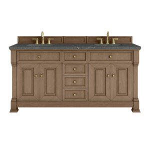 Brookfield 72" Double Vanity, Pecan