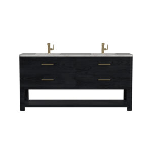 Lucian 72" Double Vanity, Carbon Oak