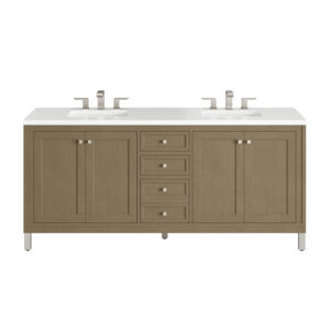 Chicago 72″ Double Vanity, Walnut Whisper