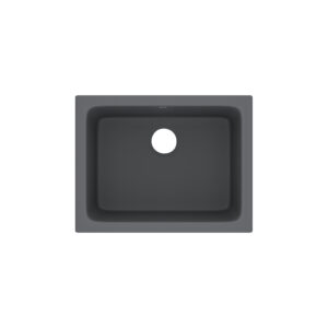 ROHL Allia™ 24″ Fireclay Single Bowl Undermount Kitchen Or Laundry Sink In Satin Grey