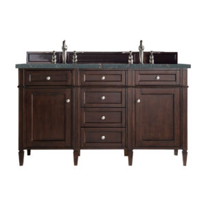 Brittany 60" Double Vanity, Burnished Mahogany