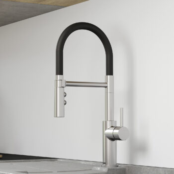 Blanco Catris Flexo Semi-Pro Pull-Down Dual-Spray Kitchen Faucet 1.5 GPM - PVD Steel - Image 3