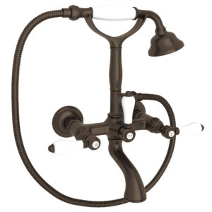 ROHL Exposed Wall Mount Tub Filler In Tuscan Brass