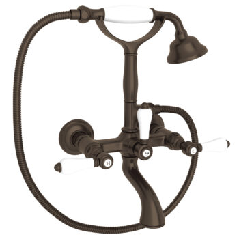 ROHL Exposed Wall Mount Tub Filler In Tuscan Brass