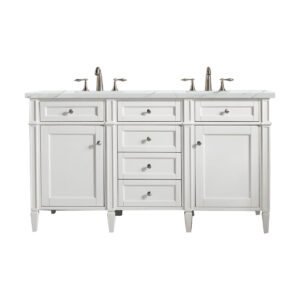 Brittany 60" Double Vanity, Bright White Vanity