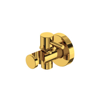 ROHL Handshower Outlet With Holder and Integrated Volume Control In Unlacquered Brass