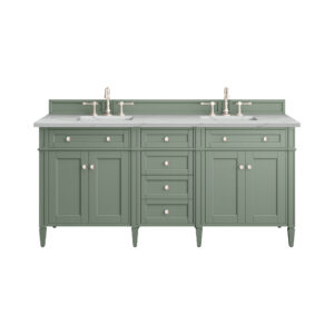 Brittany 72" Double Vanity, Smokey Celadon