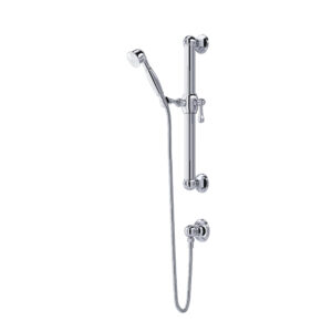ROHL Handshower Set With 24″ Grab Bar and Single Function Handshower In Polished Chrome