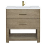 Lucian 36" Single Vanity, Pebble Oak