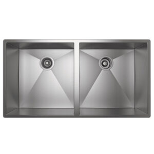 ROHL Forze™ 35″ Double Bowl Stainless Steel Kitchen Sink In Brushed Stainless Steel