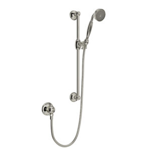 ROHL Handshower Set With 22″ Slide Bar and Single Function Handshower In Polished Nickel
