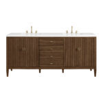 Myrrin 72" Double Vanity, Mid Century Walnut