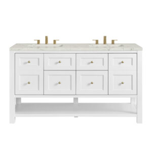 Breckenridge 60" Double Vanity, Bright White