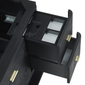 Lucian 48" Single Vanity, Carbon Oak w/ 3 CM Victorian Silver Quartz Top - Image 12