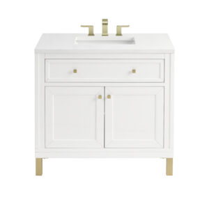 Chicago 36″ Single Vanity, Glossy White