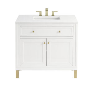 Chicago 36″ Single Vanity, Glossy White