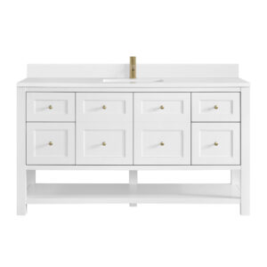 Breckenridge 60" Single Vanity, Bright White