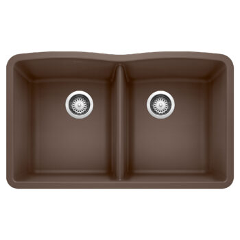 Blanco Diamond SILGRANIT 32" 50/50 Double Bowl Undermount Kitchen Sink - Café