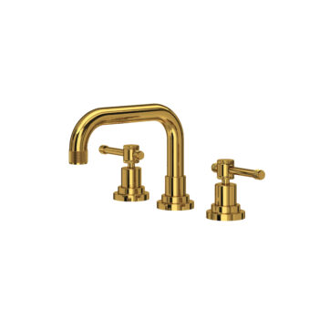 ROHL Campo™ Widespread Lavatory Faucet With U-Spout In Unlacquered Brass