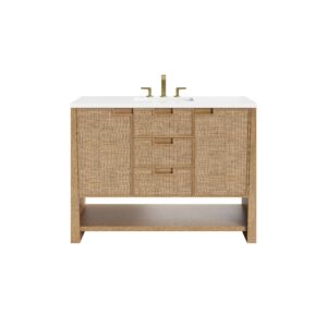 Solene 48″ Single Vanity, Seaside Oak