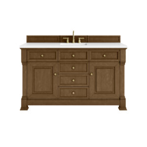 Brookfield 60″ Single Vanity, Honey Oak