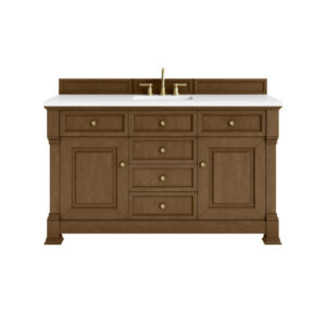 Brookfield 60″ Single Vanity, Honey Oak
