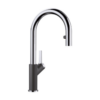Blanco Urbena Pull-Down Dual-Spray Kitchen Faucet 1.5 GPM - Chrome/Anthracite