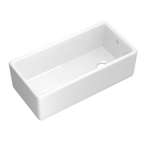 Shaws Shaker™ 36″ Single Bowl Farmhouse Apron Front Fireclay Kitchen Sink In White (WH)