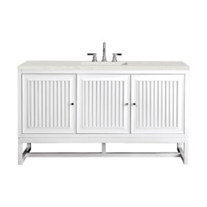 Athens 60" Single Vanity, Glossy White