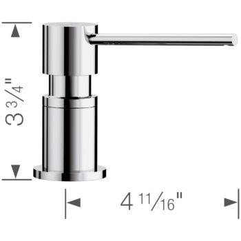 Blanco Lato Soap Dispenser - Chrome - Image 4