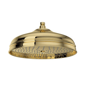ROHL 12″ Rain Showerhead In Unlacquered Brass
