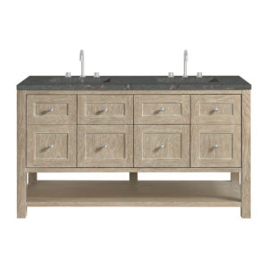 Breckenridge 60" Double Vanity, Whitewashed Oak