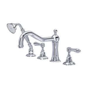 ROHL Acqui® 4-Hole Deck Mount Tub Filler In Polished Chrome