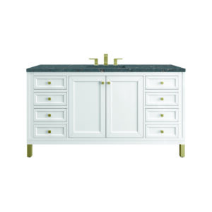 Chicago 60" Single Vanity, Glossy White