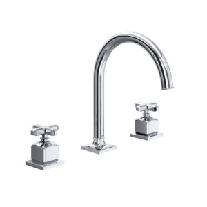 ROHL Apothecary™ Widespread Lavatory Faucet With C-Spout In Polished Chrome