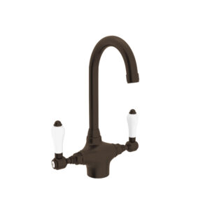 ROHL San Julio® Two Handle Bar/Food Prep Kitchen Faucet In Tuscan Brass