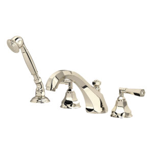 ROHL Palladian® 4-Hole Deck Mount Tub Filler In Polished Nickel