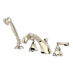 ROHL Palladian® 4-Hole Deck Mount Tub Filler In Polished Nickel